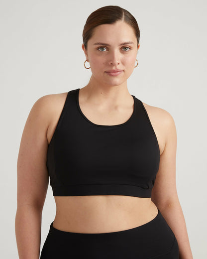 Universal Standard Next-to-Naked Racerback Sports Bra - Black