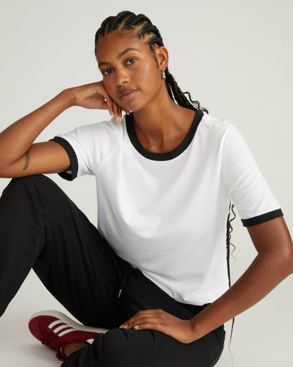 Universal Standard Tee Rex - White/Black Trim