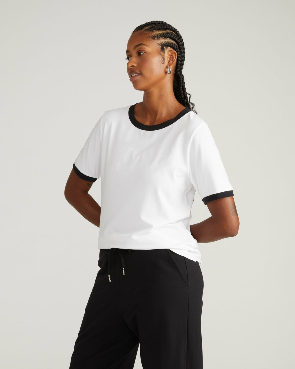 Universal Standard Tee Rex - White/Black Trim