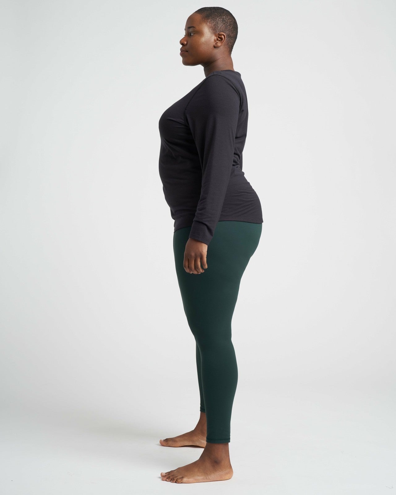 Universal Standard Mia Long Sleeve Movement Tee - Black