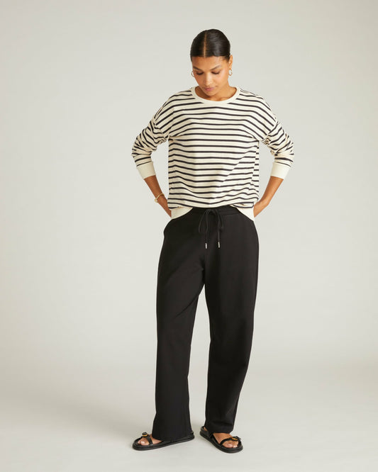 Universal Standard Straight Leg French Terry Sweatpants - Black