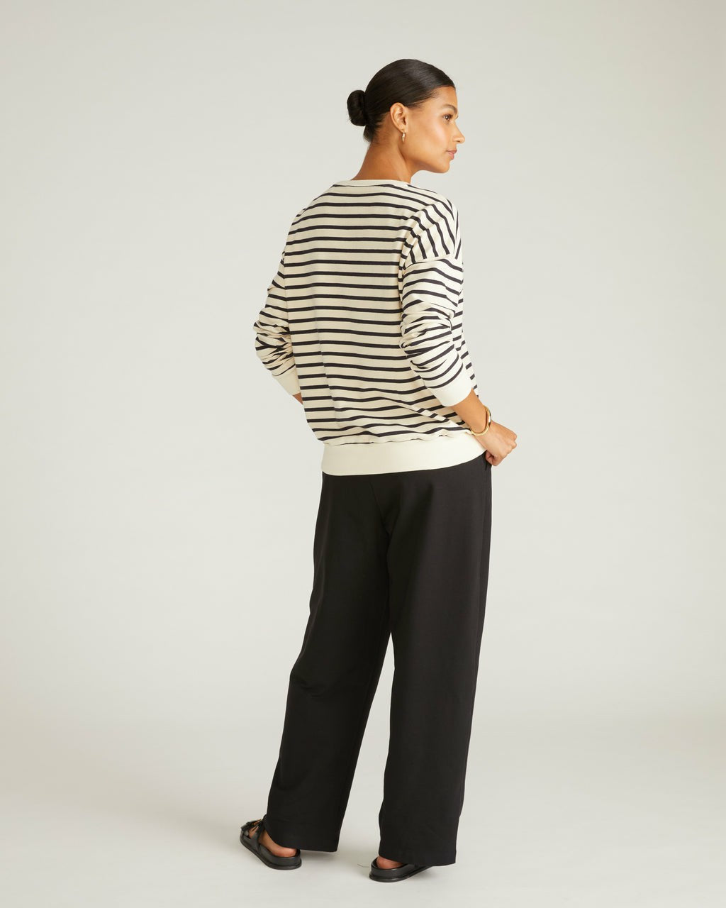 Universal Standard Straight Leg French Terry Sweatpants - Black