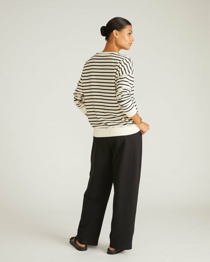 Universal Standard Straight Leg French Terry Sweatpants - Black