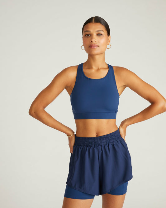 Universal Standard Next-to-Naked Racerback Sports Bra - Pageant Blue