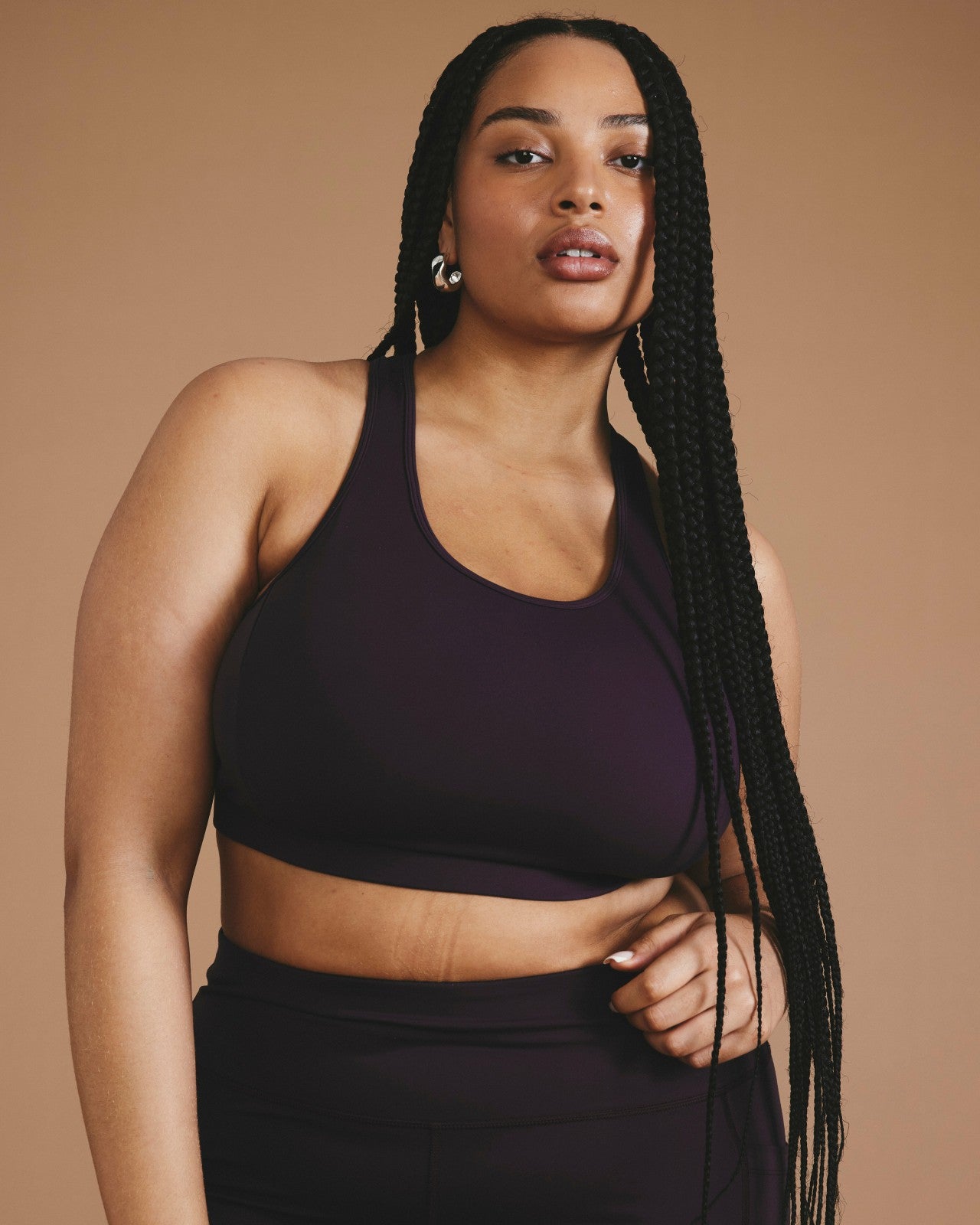 Universal Standard Next-to-Naked Racerback Sports Bra - Purple Jewel