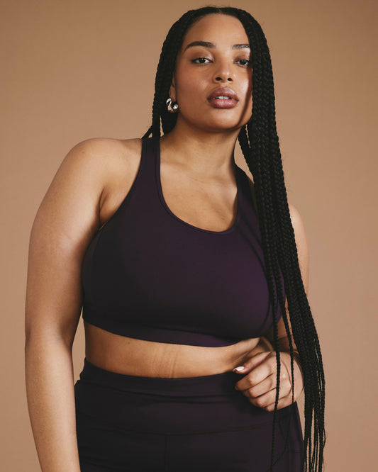 Universal Standard Next-to-Naked Racerback Sports Bra - Purple Jewel