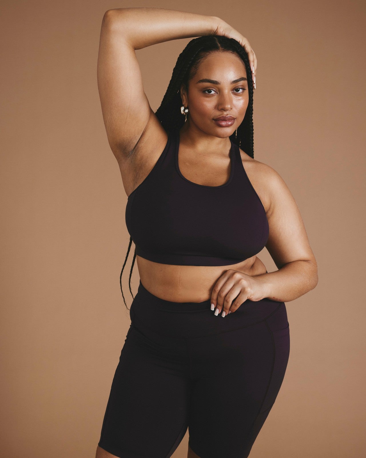 Universal Standard Next-to-Naked Racerback Sports Bra - Purple Jewel