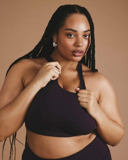Universal Standard Next-to-Naked Racerback Sports Bra - Purple Jewel