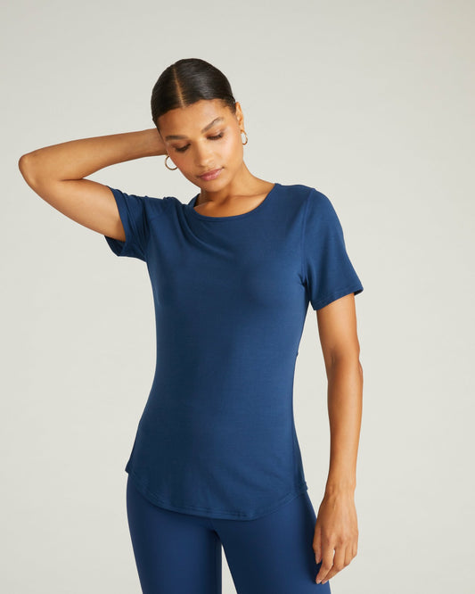 Universal Standard Mia Movement Tee - Pageant Blue