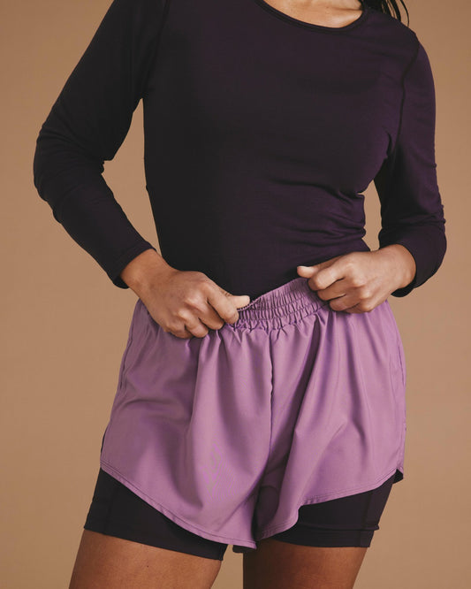 Universal Standard Rebel Active Shorts - Purple/Purple Jewel