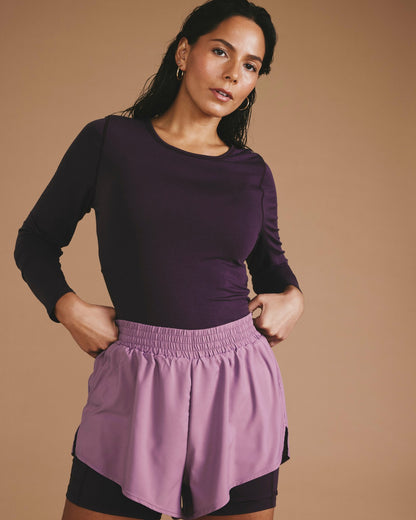Universal Standard Rebel Active Shorts - Purple/Purple Jewel