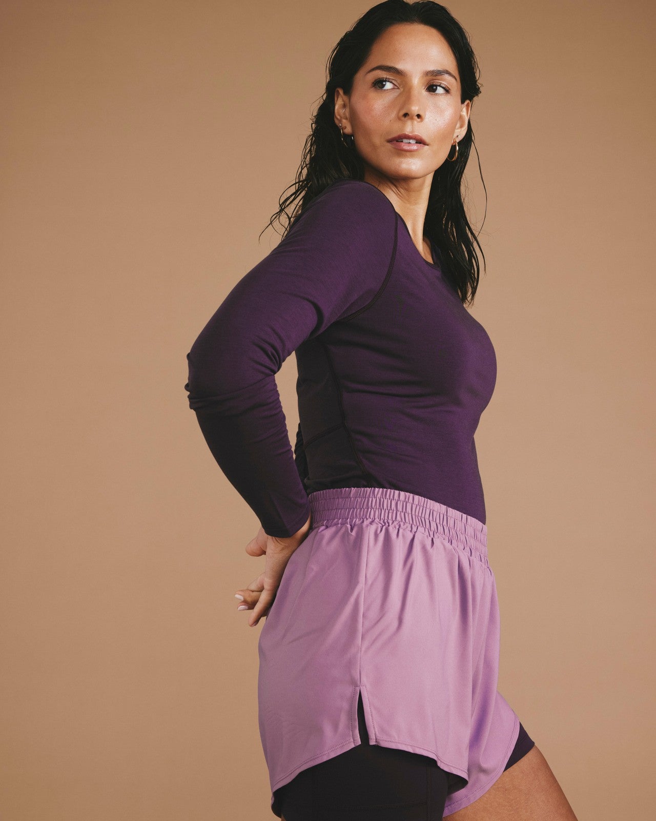 Universal Standard Rebel Active Shorts - Purple/Purple Jewel
