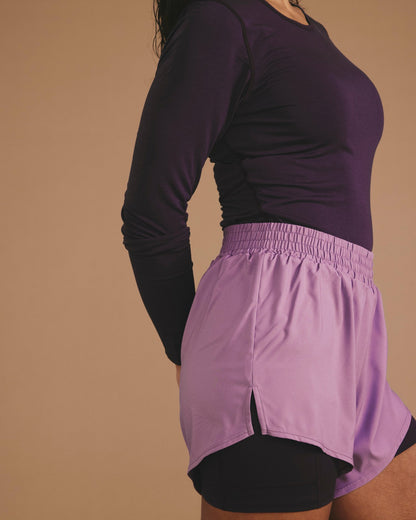 Universal Standard Rebel Active Shorts - Purple/Purple Jewel