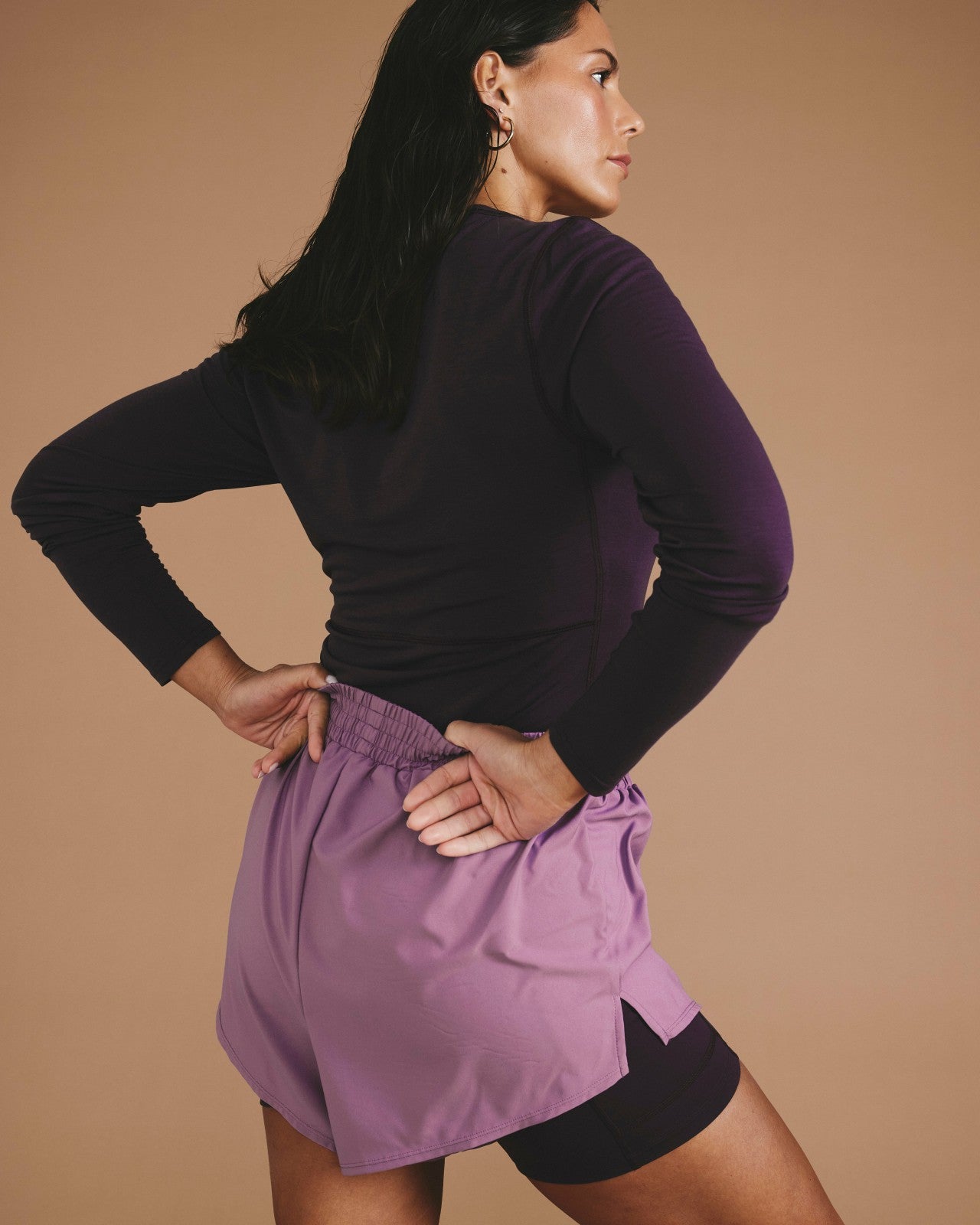 Universal Standard Rebel Active Shorts - Purple/Purple Jewel