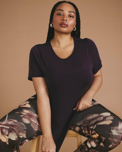 Universal Standard Mia Movement Tee - Purple Jewel