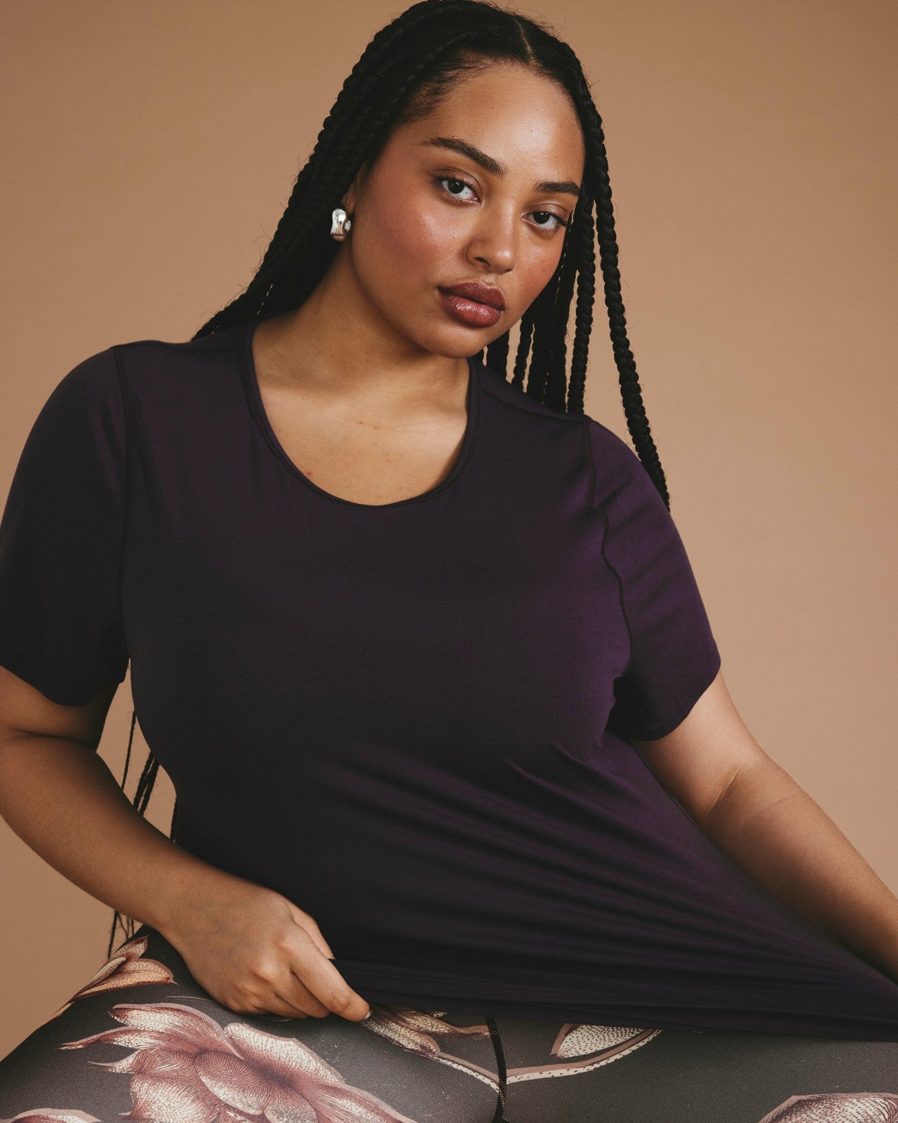 Universal Standard Mia Movement Tee - Purple Jewel