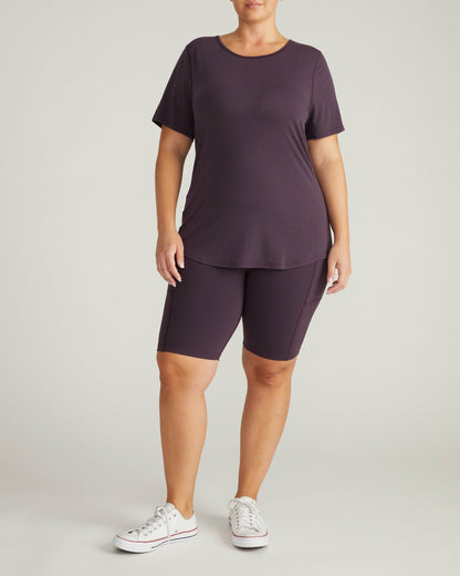 Universal Standard Mia Movement Tee - Purple Jewel