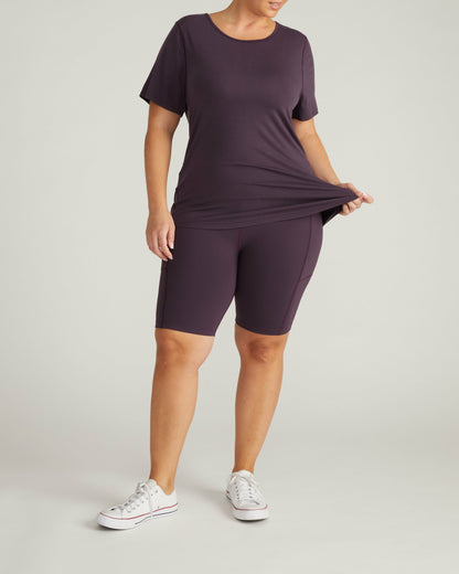 Universal Standard Mia Movement Tee - Purple Jewel