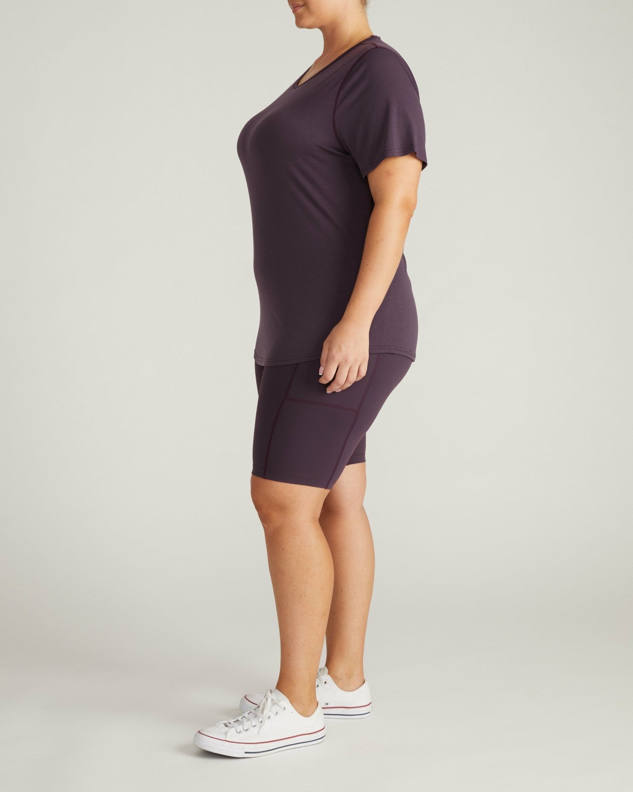Universal Standard Mia Movement Tee - Purple Jewel