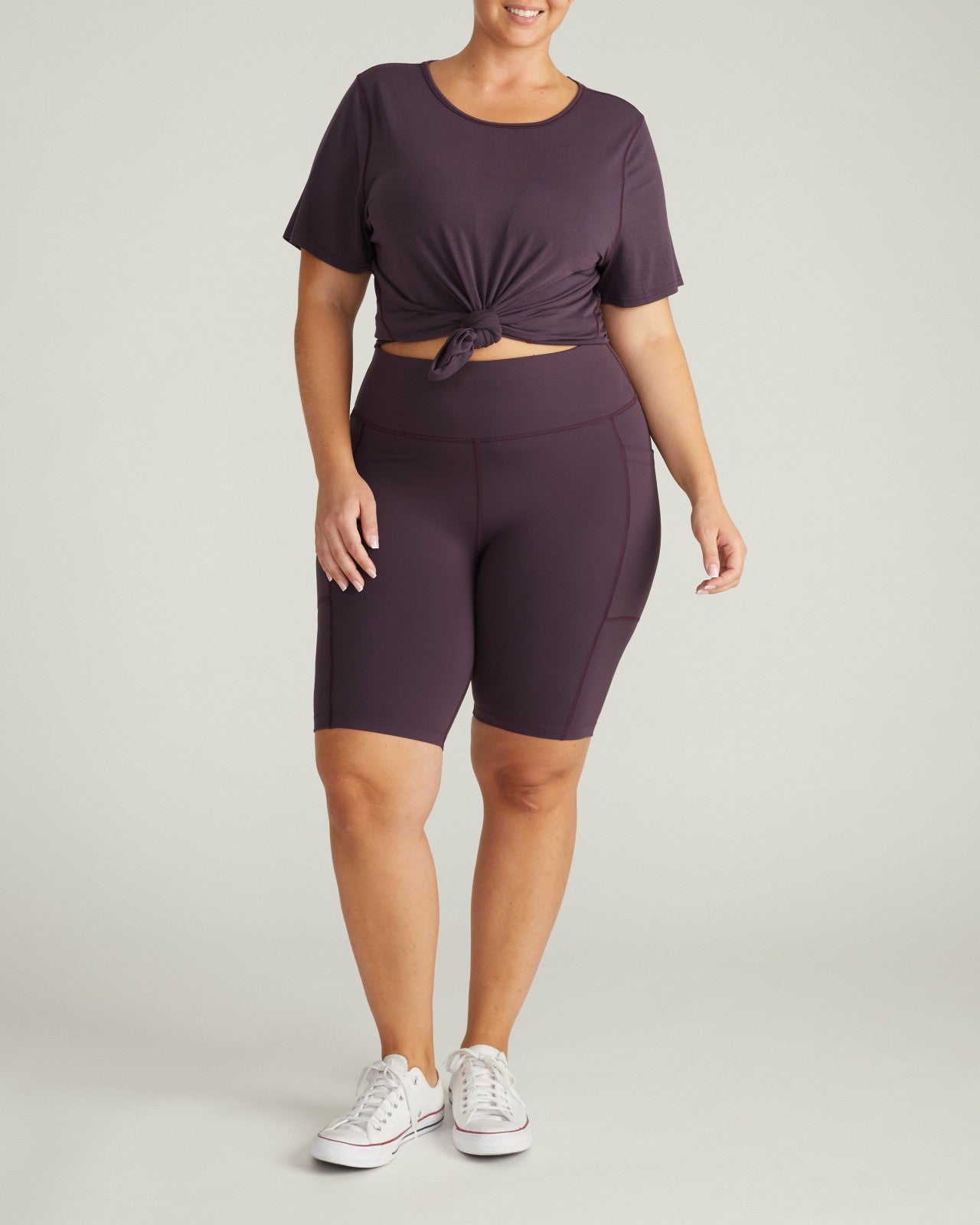 Universal Standard Next-to-Naked Bike Shorts - Purple Jewel