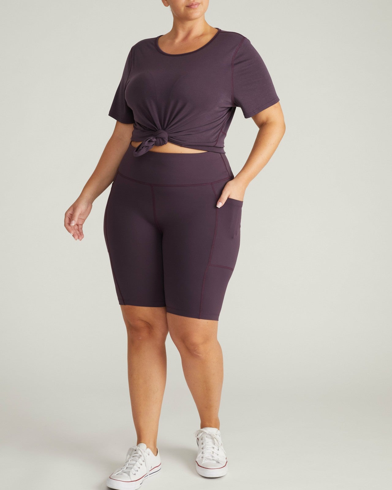 Universal Standard Next-to-Naked Bike Shorts - Purple Jewel