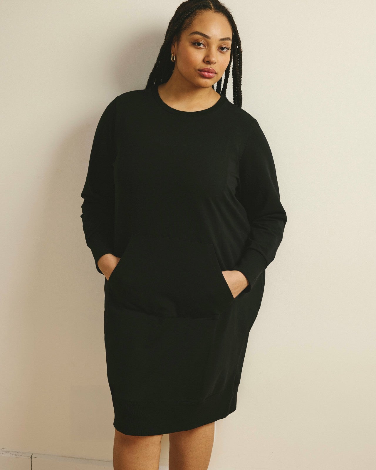 Universal Standard Bree Sweatshirt Dress - Black
