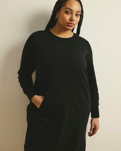 Universal Standard Bree Sweatshirt Dress - Black