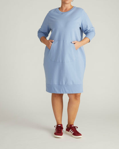 Universal Standard Bree Sweatshirt Dress - Graceful Blue