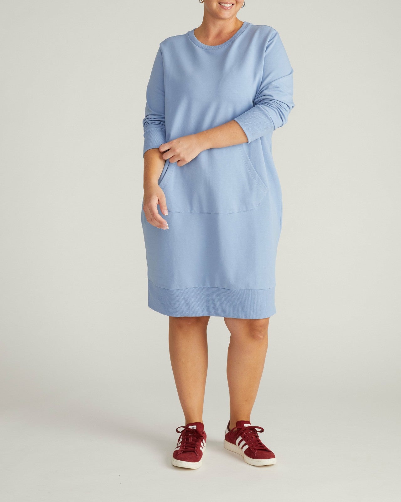 Universal Standard Bree Sweatshirt Dress - Graceful Blue