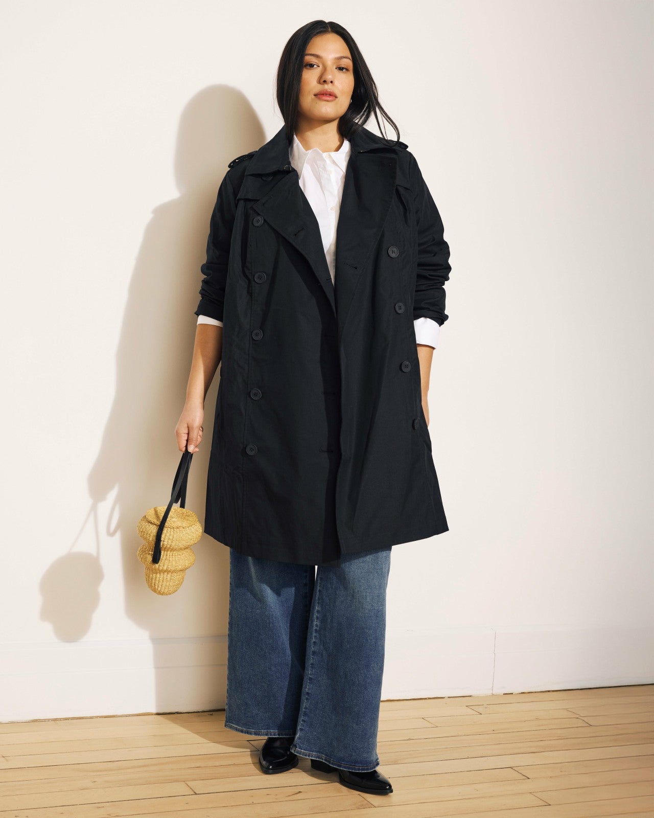 Universal Standard Derjon Trench Coat - Black