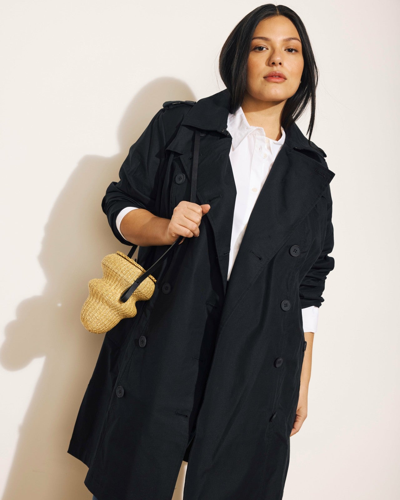 Universal Standard Derjon Trench Coat - Black