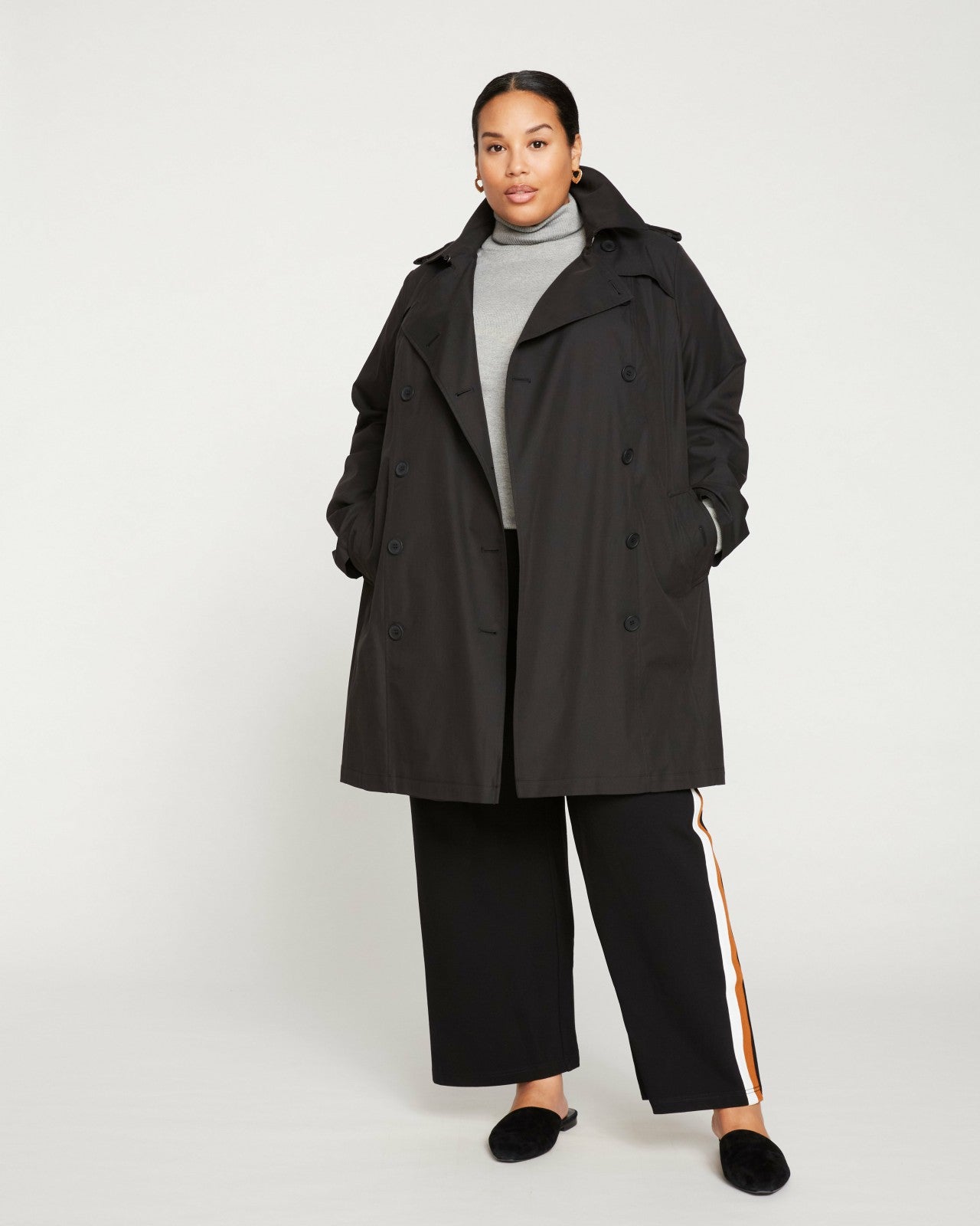Universal Standard Derjon Trench Coat - Black