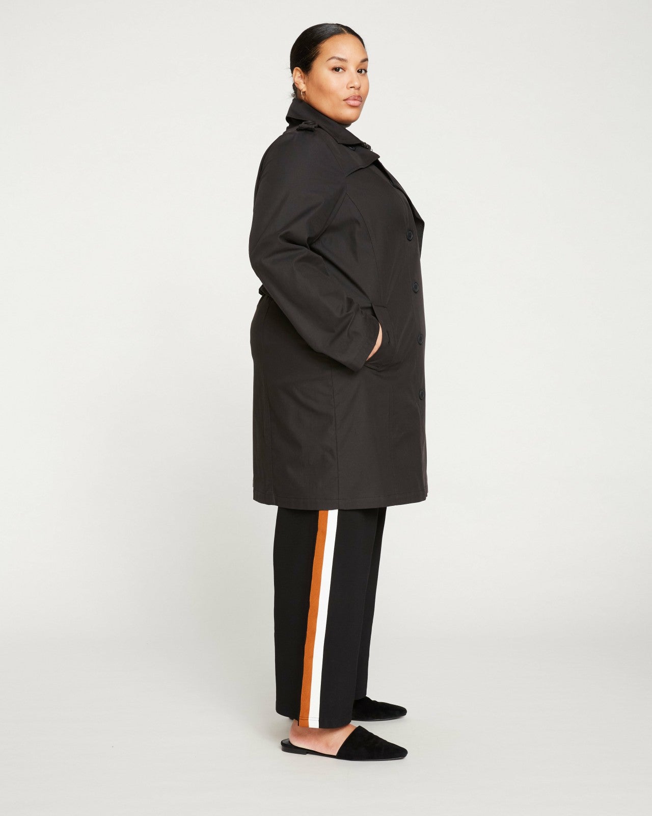 Universal Standard Derjon Trench Coat - Black
