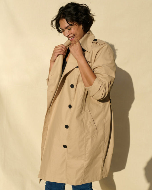 Universal Standard Derjon Trench Coat - Khaki
