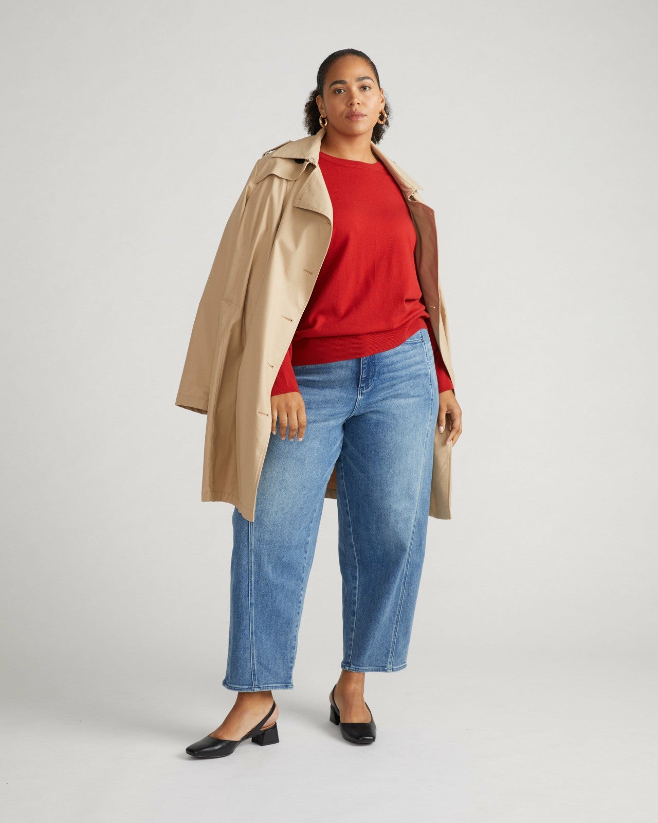 Universal Standard Derjon Trench Coat - Khaki