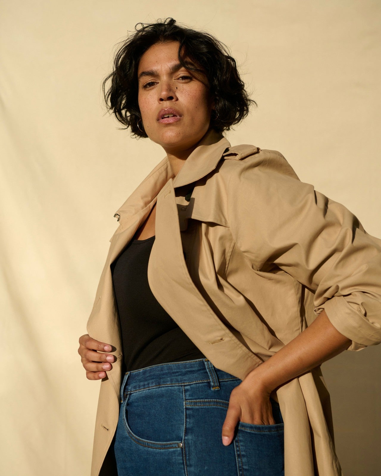 Universal Standard Derjon Trench Coat - Khaki