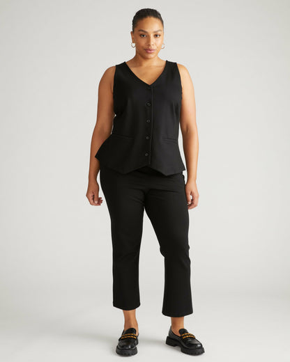 Universal Standard The Tailored Ponte Vest - Black