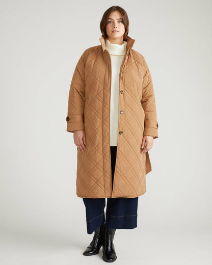 Universal Standard Nehra Quilted Coat - Classic Camel