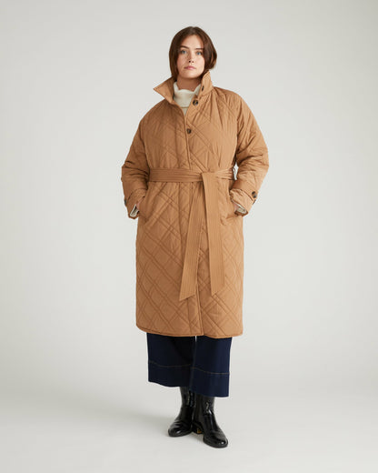Universal Standard Nehra Quilted Coat - Classic Camel