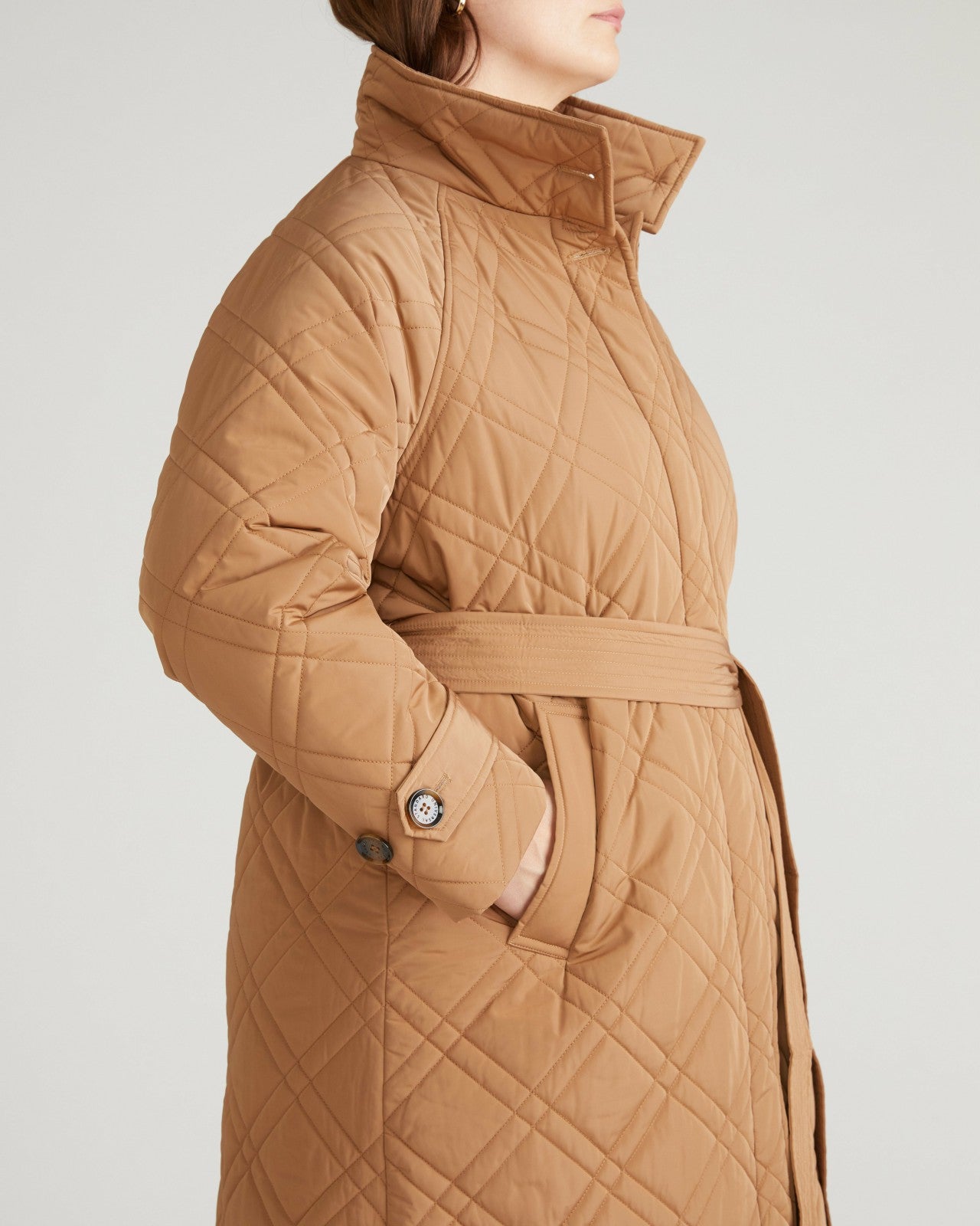 Universal Standard Nehra Quilted Coat - Classic Camel