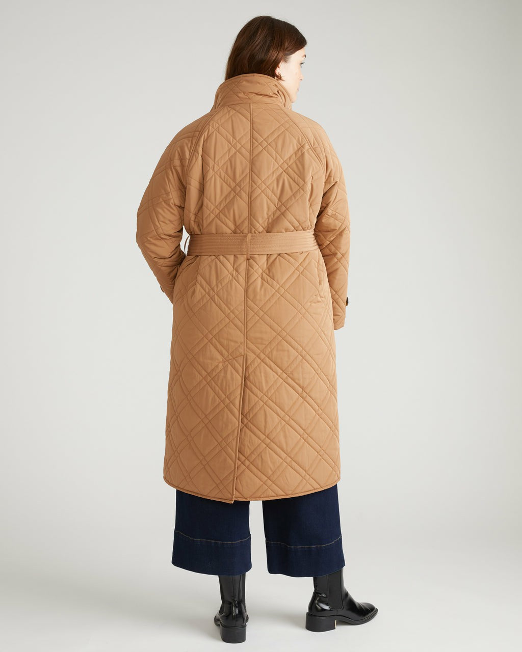 Universal Standard Nehra Quilted Coat - Classic Camel