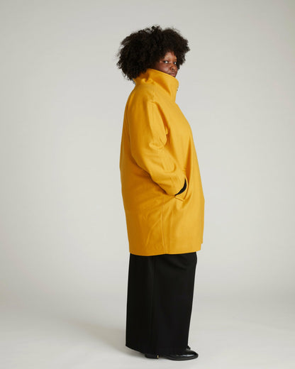 Universal Standard Marlo Cocoon Coat - Mustard