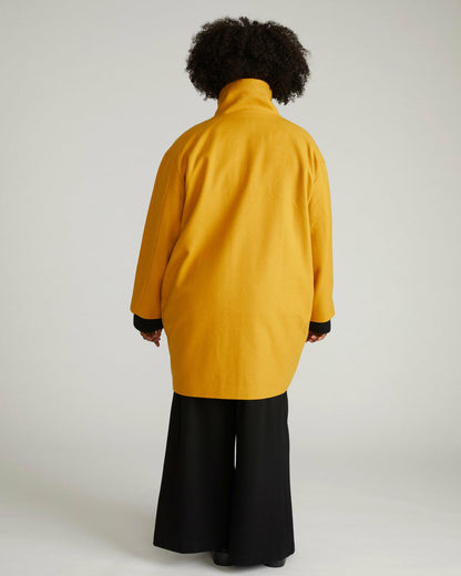 Universal Standard Marlo Cocoon Coat - Mustard