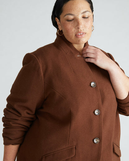 Universal Standard Beas Coat - Grizzly