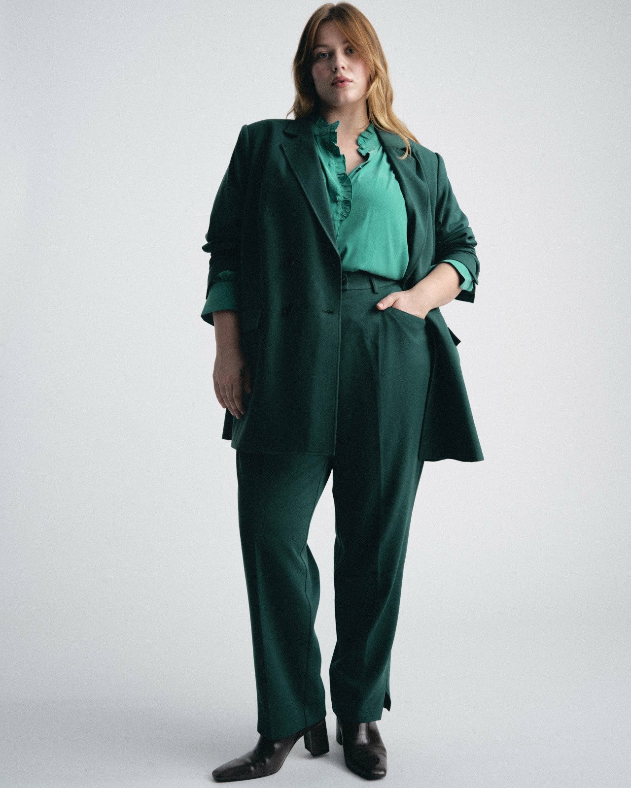 Universal Standard All Day Warren Double Breasted Blazer - Botanic
