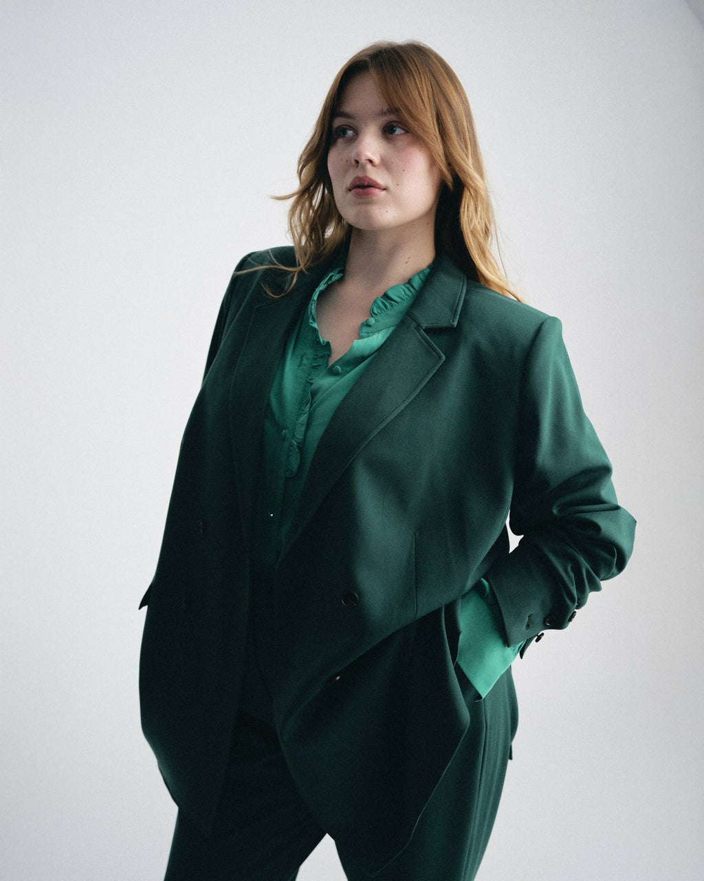 Universal Standard All Day Warren Double Breasted Blazer - Botanic