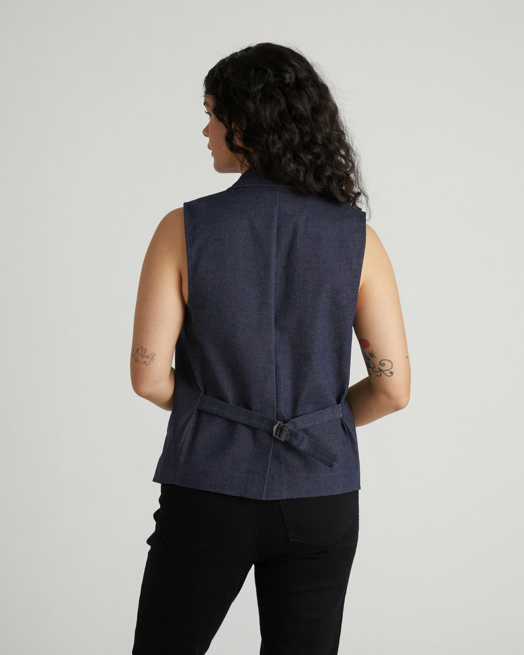 Universal Standard Edwin Denim Look Vest - Dark Indigo