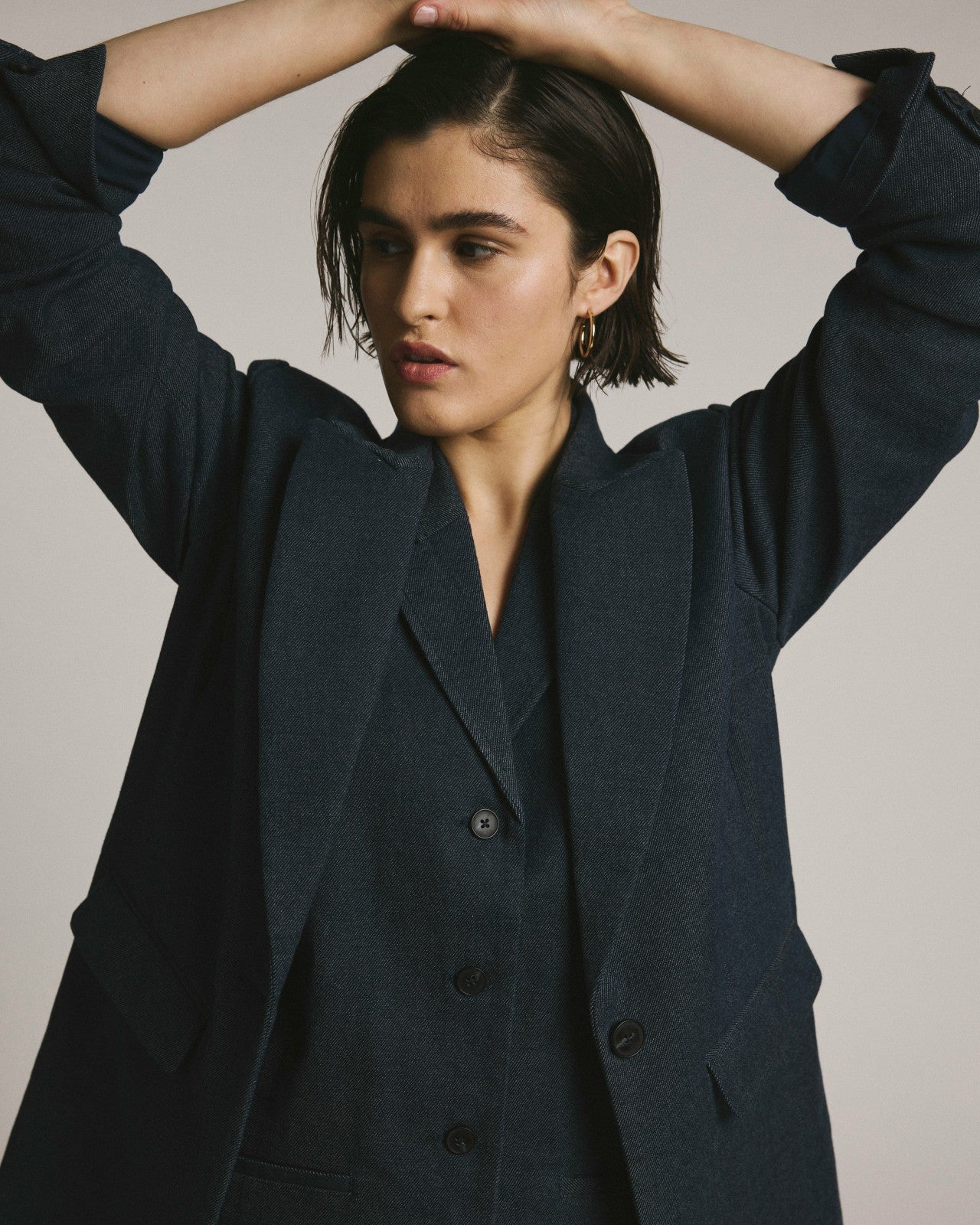 Universal Standard Edwin Denim Look Vest - Dark Indigo