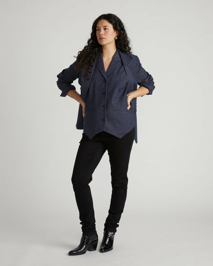 Universal Standard Edwin Denim Look Vest - Dark Indigo