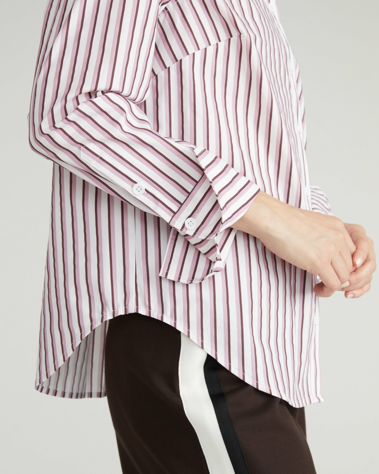 Universal Standard Henning x US Madison Shirt - Lilac Multi Stripe